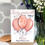 Personalised Balloons Relation 60th Birthday Card, thumbnail 2 of 9