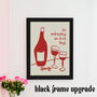 On Wednesdays We Drink Rosé Illustrated Wine Print, thumbnail 6 of 6