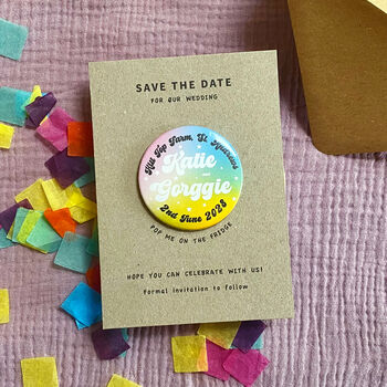 Colourful Retro Save The Date, 5 of 5