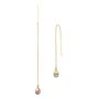 Amethyst Threader Earrings In Gold Vermeil, thumbnail 3 of 6