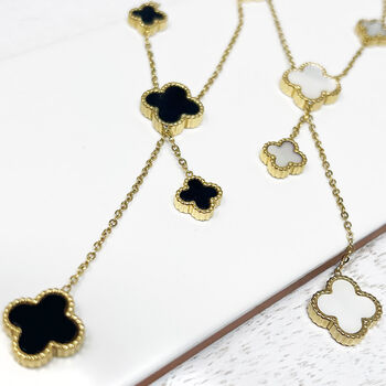 Clover Delicate Lariat Necklace, 3 of 8