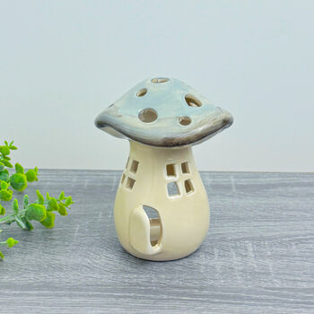 Ceramic Mushroom Lamp Toadstool Tealight Candle Holder, 5 of 10