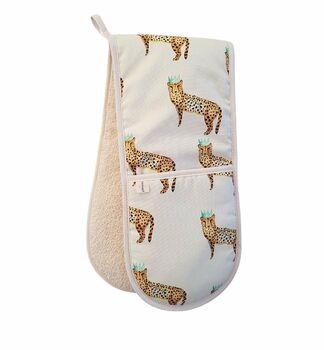 Cheetah Tea Towel And Oven Gloves Bundle, 6 of 7