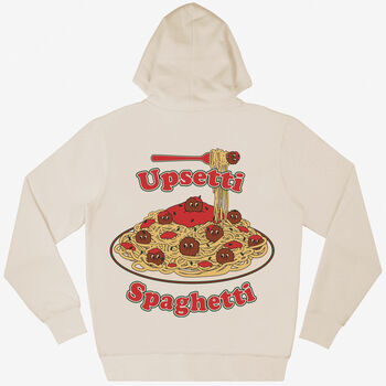 Upsetti Spaghetti Unisex Vanilla Hoodie, 2 of 2