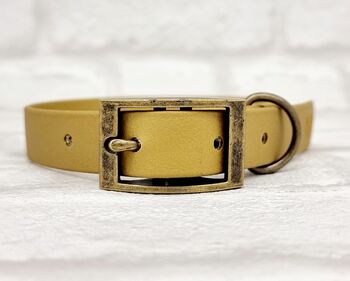Waterproof Dog Collar And Lead Set Gold, 2 of 3