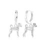Sterling Silver Boxer 3D Earrings, thumbnail 1 of 5