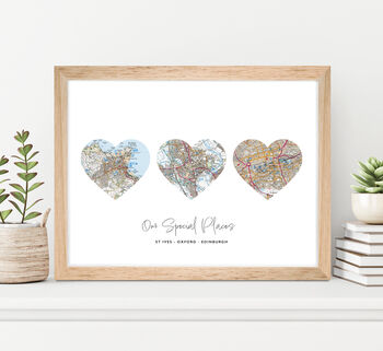 Favourite UK Places Personalised Map Print, 4 of 9