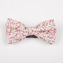 Mens Pink And White Floral Print Bow Tie, thumbnail 2 of 6