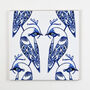 Lovebirds Tile Blue And White, thumbnail 9 of 11