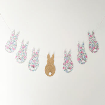 Bunny Rabbit Pastel Liberty Fabric Garland, 4 of 7
