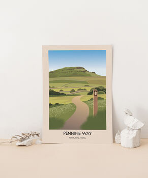 Pennine Way National Trail Travel Poster Art Print, 2 of 8