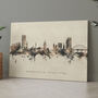 Newcastle Skyline Cityscape Vintage Art Print, thumbnail 1 of 12