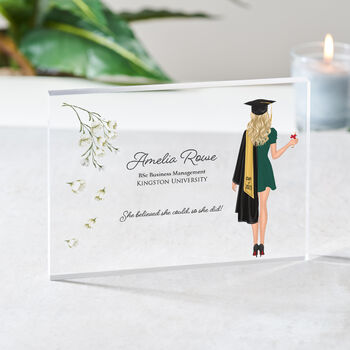 Personalised Graduation Gift For Her Flower Design, 3 of 11