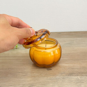 Orange Pumpkin Candle Pot Vanilla Scented, 8 of 11
