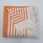 Leros Striped Peshtemal Towel Orange, thumbnail 8 of 11