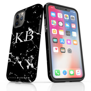 Black Marble Personalised Phone Case, 5 of 5