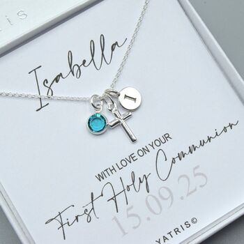 Sterling Silver First Holy Communion Necklace, 2 of 7