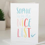 Personalised Nice List Children's Christmas Card, thumbnail 3 of 3