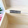 Personalised Lily Photo Memory Box In Natural Wood For Bereavement And Memorial Gift, thumbnail 10 of 12