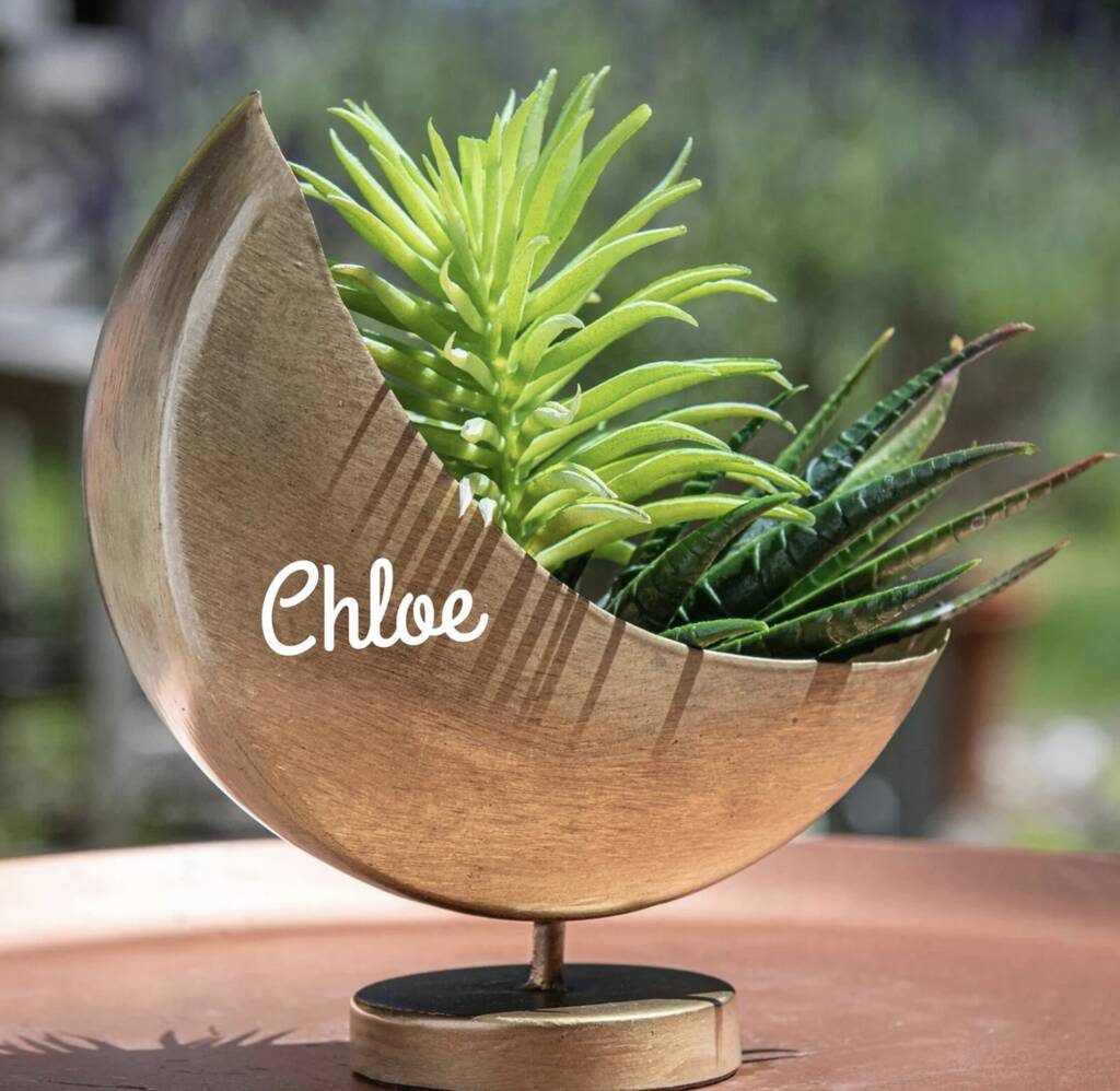 Personalised Celestial Moon Standing Planter, 1 of 3
