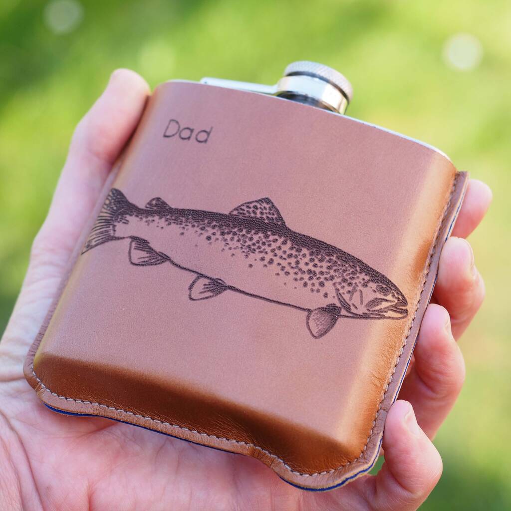 Fishing Hip Flask Personalised By Stabo