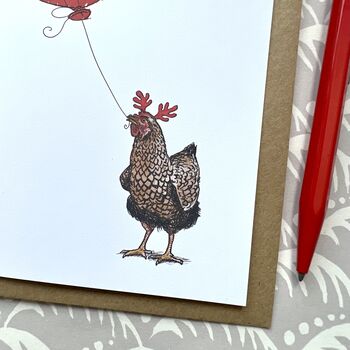 Chicken Christmas Card, 2 of 2