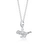 Sterling Silver T Rex Dinosaur Charm Necklace, thumbnail 2 of 5