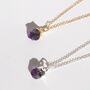 February Birthstone Amethyst Crystal Necklace, thumbnail 3 of 6