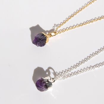 February Birthstone Amethyst Crystal Necklace, 3 of 6