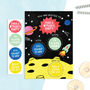Personalised Space Invitations With Sticker Activity, thumbnail 1 of 3