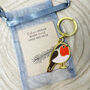 Robin In Memory Keyring, Personalised Robin Keyring, thumbnail 1 of 6
