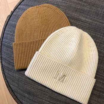 Personalised Ribbed Beanie Hat, 2 of 4