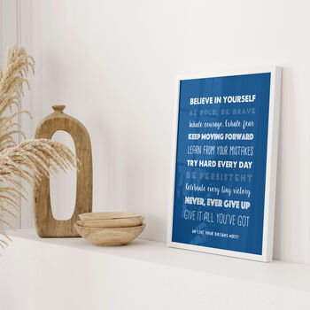 'How To Achieve' Motivational Quote Print, 2 of 9