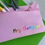 Personalised Teacher's Name School Rainbow Pencil Case, thumbnail 2 of 4