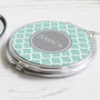 Personalised Quatrefoil Compact Mirror, thumbnail 1 of 6