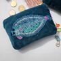 Velvet Beaded Flat Fish Coin Purse, thumbnail 1 of 4