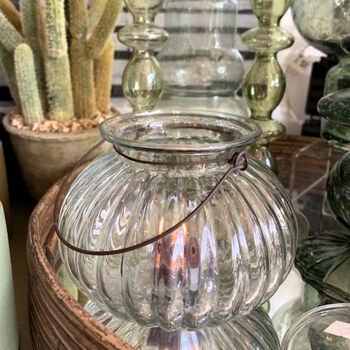 Ribbed Glass Hanging Lantern, 2 of 7