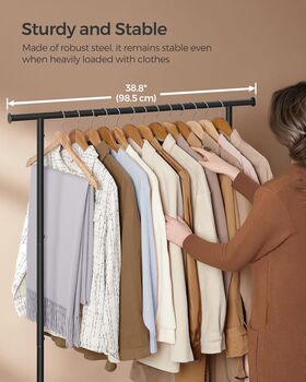 Portable Clothes Rack Metal Clothes Rail Storage Shelf, 5 of 12