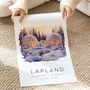 Lapland Travel Print Of The Artic Snow Globes, thumbnail 2 of 7