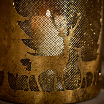 Woodland Scene Copper Candle Holder, 4 of 5
