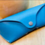 Personalised Sky Blue Leather Sunglasses Case, thumbnail 1 of 12