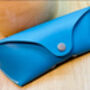 Personalised Sky Blue Leather Sunglasses Case, thumbnail 1 of 11