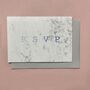 Handprinted RSVP Marble Card, thumbnail 1 of 2