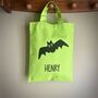 Personalised Halloween Bat Trick Or Treat Bag, thumbnail 1 of 2