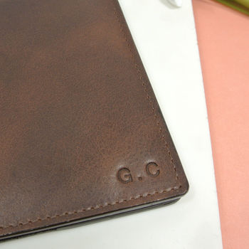 Vintage Personalised Initials Leather Passport Cover, 9 of 10