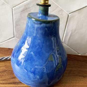 Small Bulb Lamp Base Blue, 3 of 5