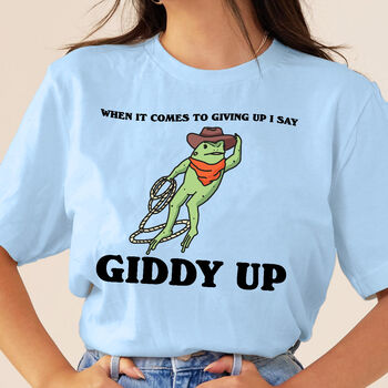 'Giddy Up' Positive Graphic Tshirt, 5 of 5