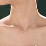 Genuine Milky Jade Oval Necklace In Sterling Silver, thumbnail 8 of 11