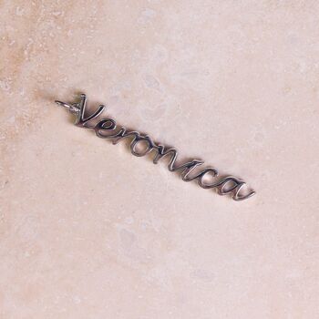 Solid Sterling Silver Personalised Name Pendant, 2 of 5