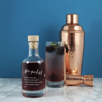 Personalised Sloe Gin Fizz Cocktail Decanter, Two Sizes, 4 of 8